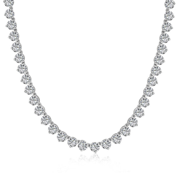 ˇTrend JewelryˇOrnate Heart Cut Tennis Necklace