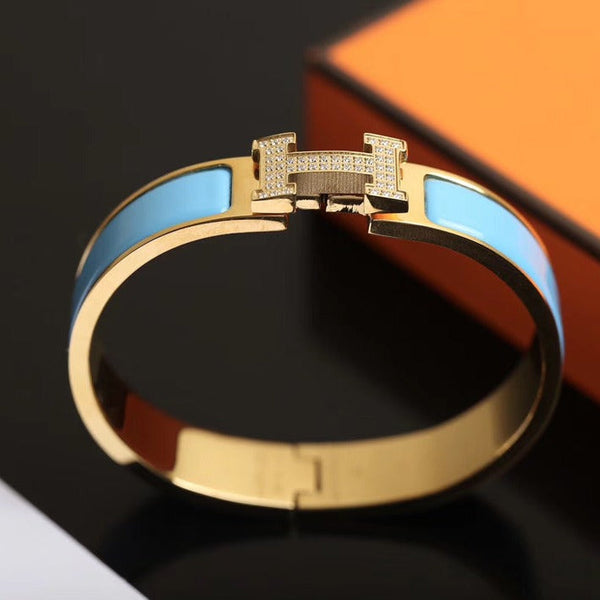 ˇTrend JewelryˇH CLOUD BLUE BRACELET GOLD DIAMOND
