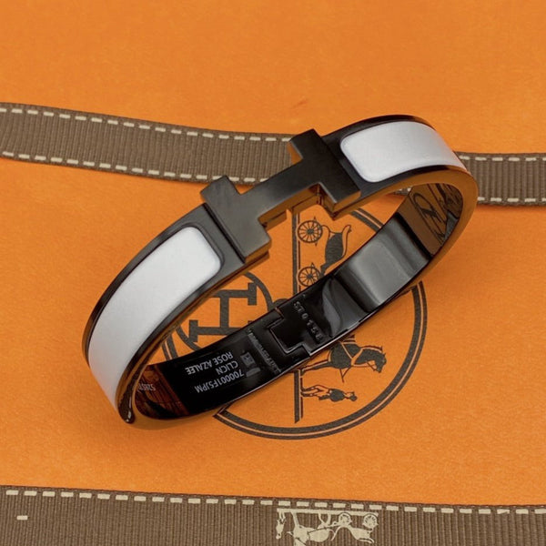 ˇTrend JewelryˇH BRACELET 12MM BLACK WHITE CERAMIC
