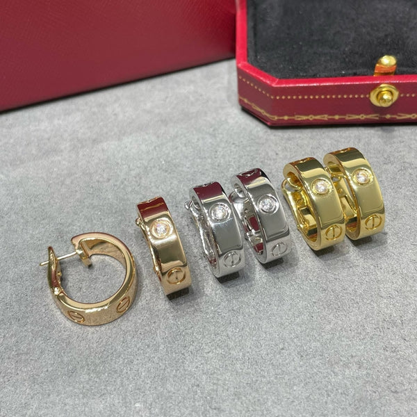 ˇTrend JewelryˇLOVE 5.5MM 1 DIAMOND EARRINGS