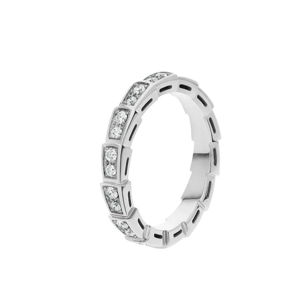 ˇTrend JewelryˇSERPENTI RING SILVER DIAMOND PAVED 3MM