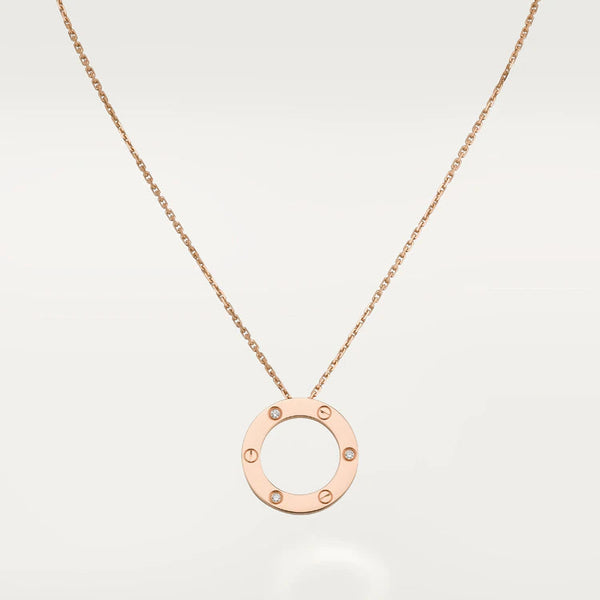 ˇTrend JewelryˇLOVE NECKLACE 16MM 3 DIAMONDS