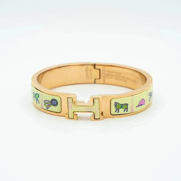 ˇTrend JewelryˇH PINK GOLD BRACELET CREAM CERAMIC