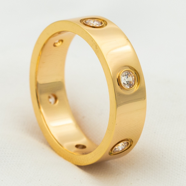ˇTrend JewelryˇLOVE RING 5.5MM 6 DIAMONDS PINK GOLD