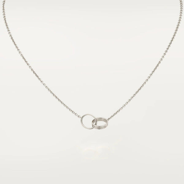 ˇTrend JewelryˇLOVE NECKLACE PINK GOLD AND SILVER
